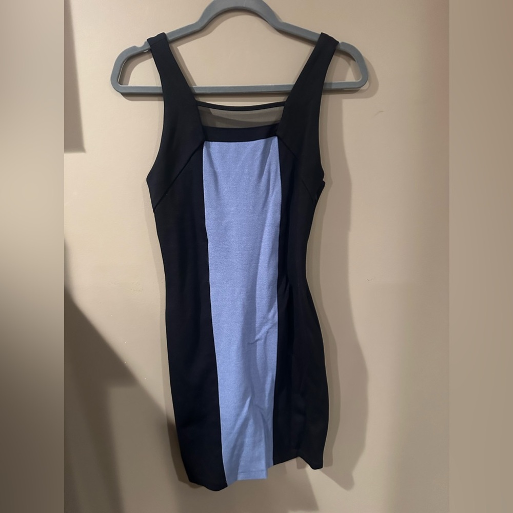 Sally Miller Black and Blue Mini Dress